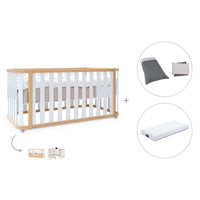 Cot-bed 70x140 cm (3in1) wooden/white · Crea Plus Due C350-M5011