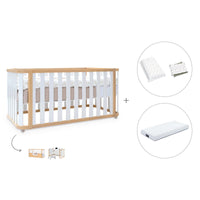 Lit bébé-Lit d'enfant 70x140 cm (3in1) bois/blanc · Crea Plus Due C350-M5011