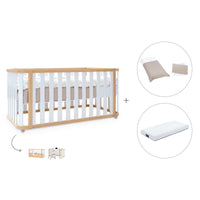 Cot-bed 70x140 cm (3in1) wooden/white · Crea Plus Due C350-M5011