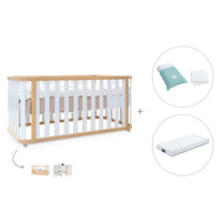 Cot-bed 70x140 cm (3in1) wooden/white · Crea Plus Due C350-M5011