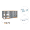 Lit bébé-Lit d'enfant 70x140 cm (3in1) bois/gris · Crea Plus Due C350-M5058