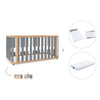 Lit bébé-Lit d'enfant 70x140 cm (3in1) bois/gris · Crea Plus Due C350-M5058