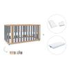 Lit bébé-Lit d'enfant 70x140 cm (3in1) bois/gris · Crea Plus Due C350-M5058