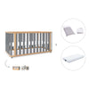 Cot-bed 70x140 cm (3in1) wooden/grey · Crea Plus Due C350-M5058