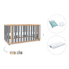 Lit bébé-Lit d'enfant 70x140 cm (3in1) bois/gris · Crea Plus Due C350-M5058