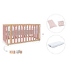 Cot-bed 70x140 cm (3in1) wooden/rose · Crea Plus Due C350-M5059