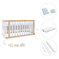 Cot-bed 70x140 cm (3in1) wooden/white · Crea Plus Due C350-M5011