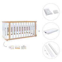 Lit bébé-Lit d'enfant 70x140 cm (3in1) bois/blanc · Crea Plus Due C350-M5011