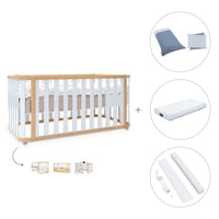 Cot-bed 70x140 cm (3in1) wooden/white · Crea Plus Due C350-M5011