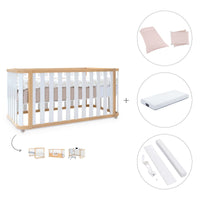 Cot-bed 70x140 cm (3in1) wooden/white · Crea Plus Due C350-M5011