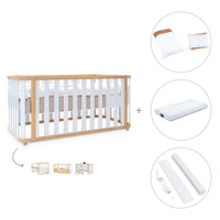 Cot-bed 70x140 cm (3in1) wooden/white · Crea Plus Due C350-M5011