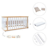 Lit bébé-Lit d'enfant 70x140 cm (3in1) bois/blanc · Crea Plus Due C350-M5011