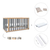 Lit bébé-Lit d'enfant 70x140 cm (3in1) bois/gris · Crea Plus Due C350-M5058