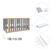 Lit bébé-Lit d'enfant 70x140 cm (3in1) bois/gris · Crea Plus Due C350-M5058