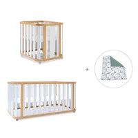 Crib, cot and bed (4in1) wooden/white · Crea Plus Tre C351-M5011