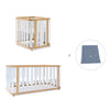 Crib, cot and bed (4in1) wooden/white · Crea Plus Tre C351-M5011
