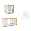 Crib, cot and bed (4in1) wooden/white · Crea Plus Tre C351-M5011