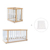 Crib, cot and bed (4in1) wooden/white · Crea Plus Tre C351-M5011