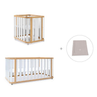 Crib, cot and bed (4in1) wooden/white · Crea Plus Tre C351-M5011