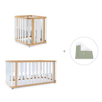 Crib, cot and bed (4in1) wooden/white · Crea Plus Tre C351-M5011