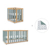 Mini berço, berço e cama (4in1) madeira/verde · Crea Plus Tre C351-M5057