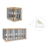 Babywiege, babybett und Bett (4in1) Holz/grau · Crea Plus Tre C351-M5058