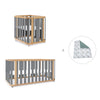 Babywiege, babybett und Bett (4in1) Holz/grau · Crea Plus Tre C351-M5058