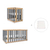Babywiege, babybett und Bett (4in1) Holz/grau · Crea Plus Tre C351-M5058