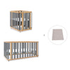 Babywiege, babybett und Bett (4in1) Holz/grau · Crea Plus Tre C351-M5058