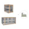 Babywiege, babybett und Bett (4in1) Holz/grau · Crea Plus Tre C351-M5058