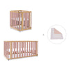 Babywiege, babybett und Bett (4in1) Holz/rosa · Crea Plus Tre C351-M5059
