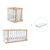 Crib, cot and bed (4in1) wooden/white · Crea Plus Tre C351-M5011