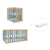 Mini berço, berço e cama (4in1) madeira/verde · Crea Plus Tre C351-M5057