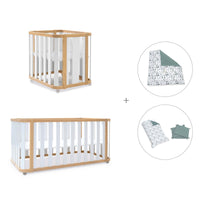 Crib, cot and bed (4in1) wooden/white · Crea Plus Tre C351-M5011