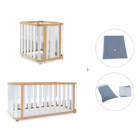 Crib, cot and bed (4in1) wooden/white · Crea Plus Tre C351-M5011