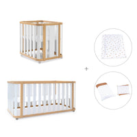 Crib, cot and bed (4in1) wooden/white · Crea Plus Tre C351-M5011