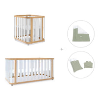 Crib, cot and bed (4in1) wooden/white · Crea Plus Tre C351-M5011