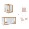 Crib, cot and bed (4in1) wooden/white · Crea Plus Tre C351-M5011