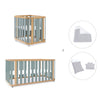 Mini berço, berço e cama (4in1) madeira/verde · Crea Plus Tre C351-M5057