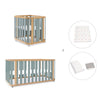 Mini berço, berço e cama (4in1) madeira/verde · Crea Plus Tre C351-M5057
