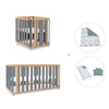 Babywiege, babybett und Bett (4in1) Holz/grau · Crea Plus Tre C351-M5058