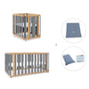 Babywiege, babybett und Bett (4in1) Holz/grau · Crea Plus Tre C351-M5058