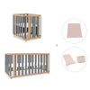 Babywiege, babybett und Bett (4in1) Holz/grau · Crea Plus Tre C351-M5058