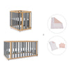Babywiege, babybett und Bett (4in1) Holz/grau · Crea Plus Tre C351-M5058