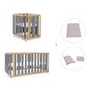 Babywiege, babybett und Bett (4in1) Holz/grau · Crea Plus Tre C351-M5058