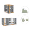 Babywiege, babybett und Bett (4in1) Holz/grau · Crea Plus Tre C351-M5058