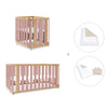 Babywiege, babybett und Bett (4in1) Holz/rosa · Crea Plus Tre C351-M5059