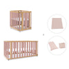 Babywiege, babybett und Bett (4in1) Holz/rosa · Crea Plus Tre C351-M5059