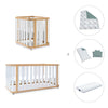 Crib, cot and bed (4in1) wooden/white · Crea Plus Tre C351-M5011