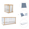 Crib, cot and bed (4in1) wooden/white · Crea Plus Tre C351-M5011